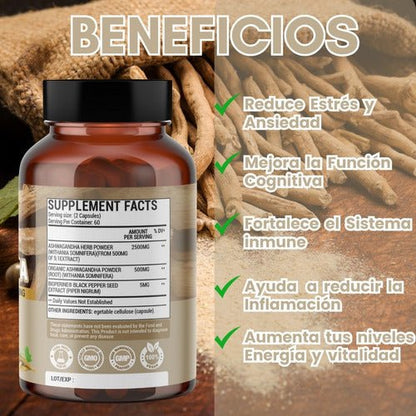 ASHWAGANDHA REDWOOD 3000 MG EXTRA FUERTE