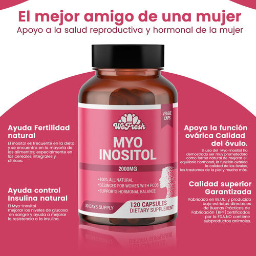 MYO INOSITOL WOFRESH 2000 MG APOYO FERTILIDAD