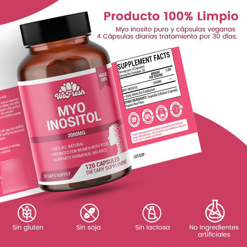 MYO INOSITOL WOFRESH 2000 MG APOYO FERTILIDAD