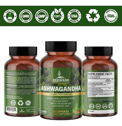 ASHWAGANDHA REDWOOD 2100 MG PACK 3