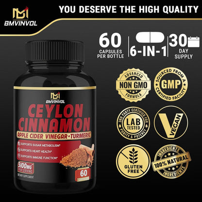 CANELA DE CEILÁN ORGÁNICO 5100 MG ALTA POTENCIA