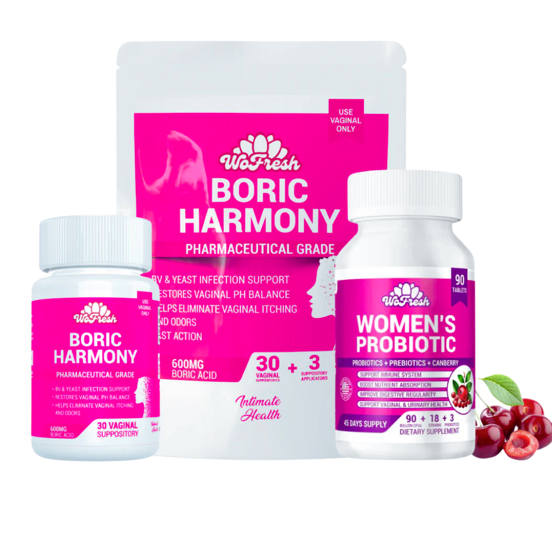 KIT ANTICANDIDIASIS ÓVULOS DE ÁCIDO BORICO Y PROBIOTICOS ORALES (WOFRESH) COD