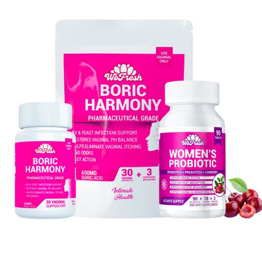 KIT ANTICANDIDIASIS ÓVULOS DE ÁCIDO BORICO Y PROBIOTICOS ORALES (WOFRESH)