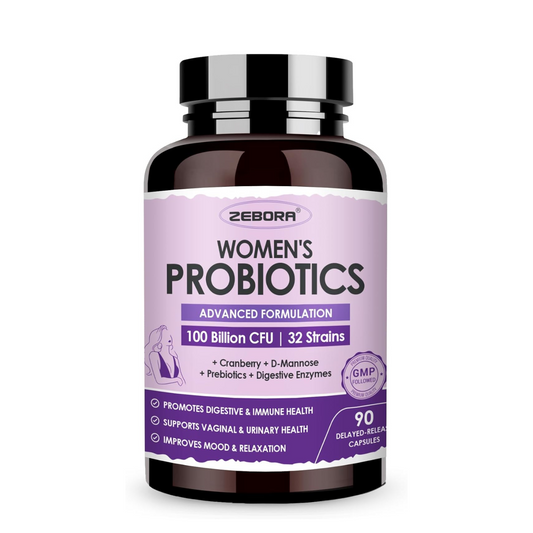 PRÓBIOTICOS PARA LA MUJER 32 CEPAS 100 BILLONES ZEBORA