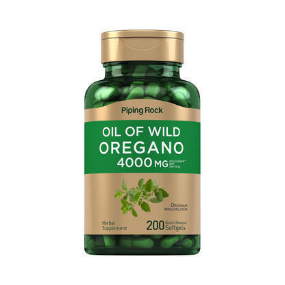 ACEITE DE ORÉGANO DE 4000 MG 200 CÁPSULAS PIPING ROCK