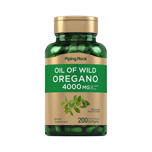 ACEITE DE ORÉGANO DE 4000 MG 200 CÁPSULAS PIPING ROCK