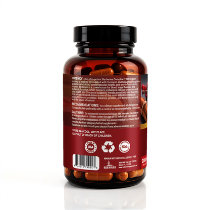 BERBERINA CON CANELA Y CURCUMA 2000MG 60 CAPSULAS REDWOOD
