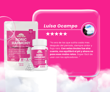 Óvulos de acido bórico - 600 MG (Bory Harmony)