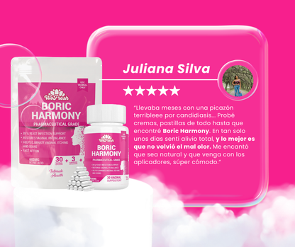 Óvulos de acido bórico - 600 MG (Bory Harmony)