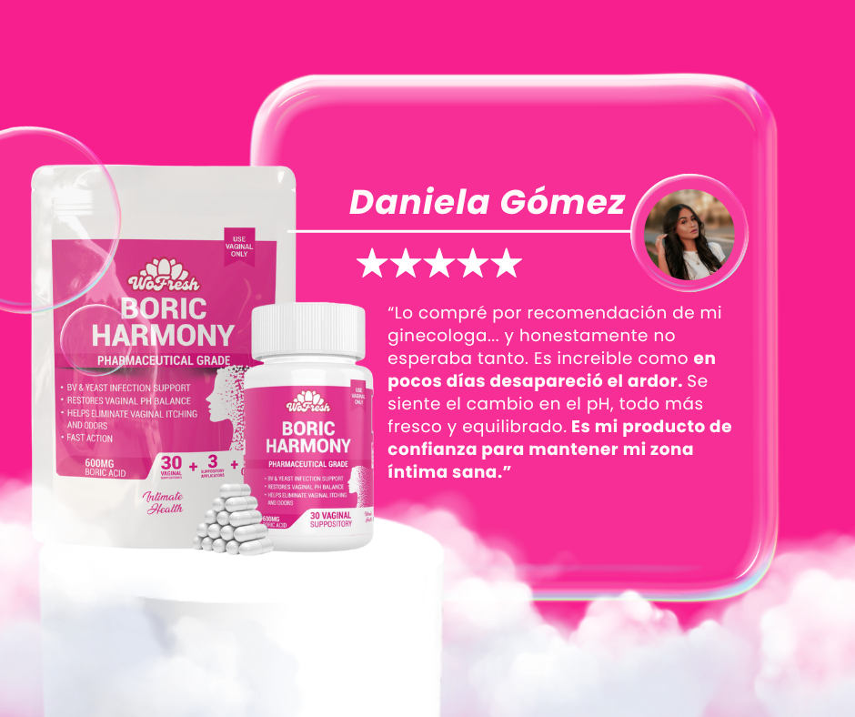 Óvulos de acido bórico - 600 MG (Bory Harmony)